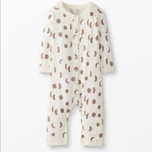 Hanna Andersson snap romper, 6-12 m, organic cotton neutral geometric print